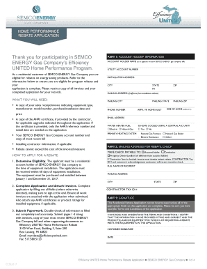 Semco Rebates  Form