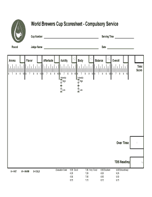 World Brewers Cup Score Sheet  Form