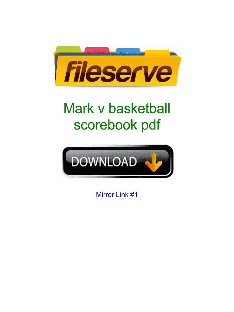 Mark V Basketball Scorebook PDF  Form