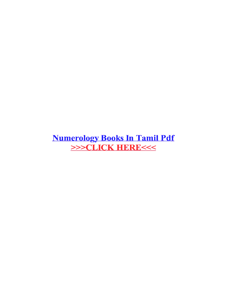 Numerology Books in Tamil PDF  Form