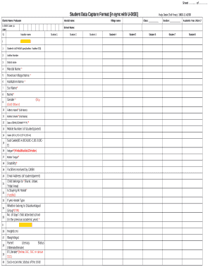 Student Data Capture Format PDF