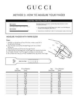 METHOD 2 HOW to MEASURE YOUR FINGER  Form