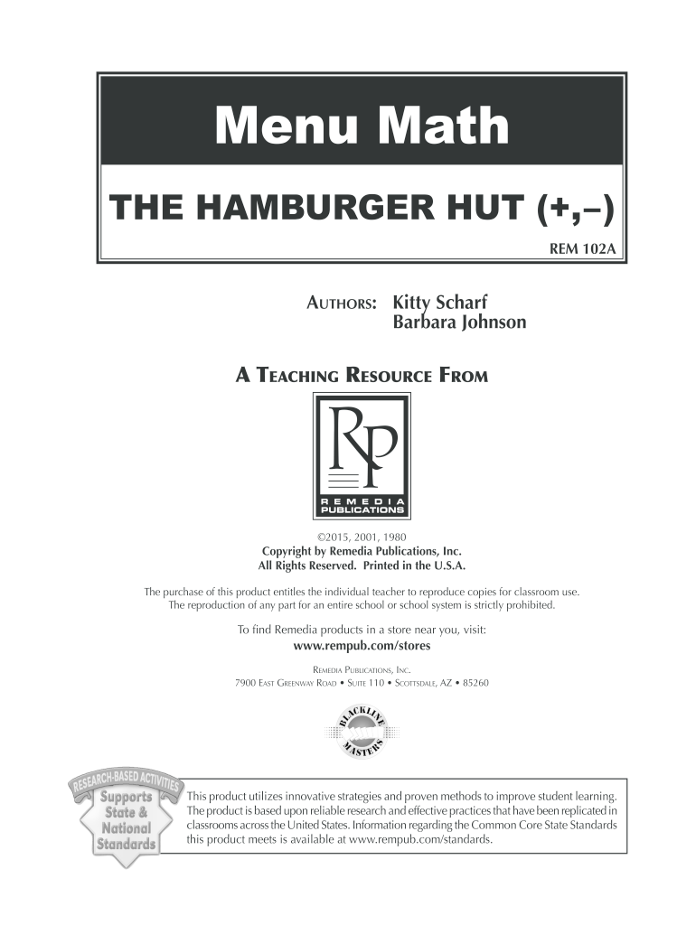 The HAMBURGER HUT ,  Form