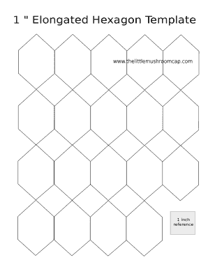 Elongated Hexagon Template Printable  Form