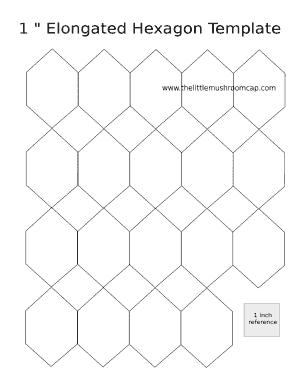 Hexagon Quilting Template - Free Printable