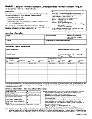  Tuition Reimbursement Undergraduate Reimbursement Request 2016-2024