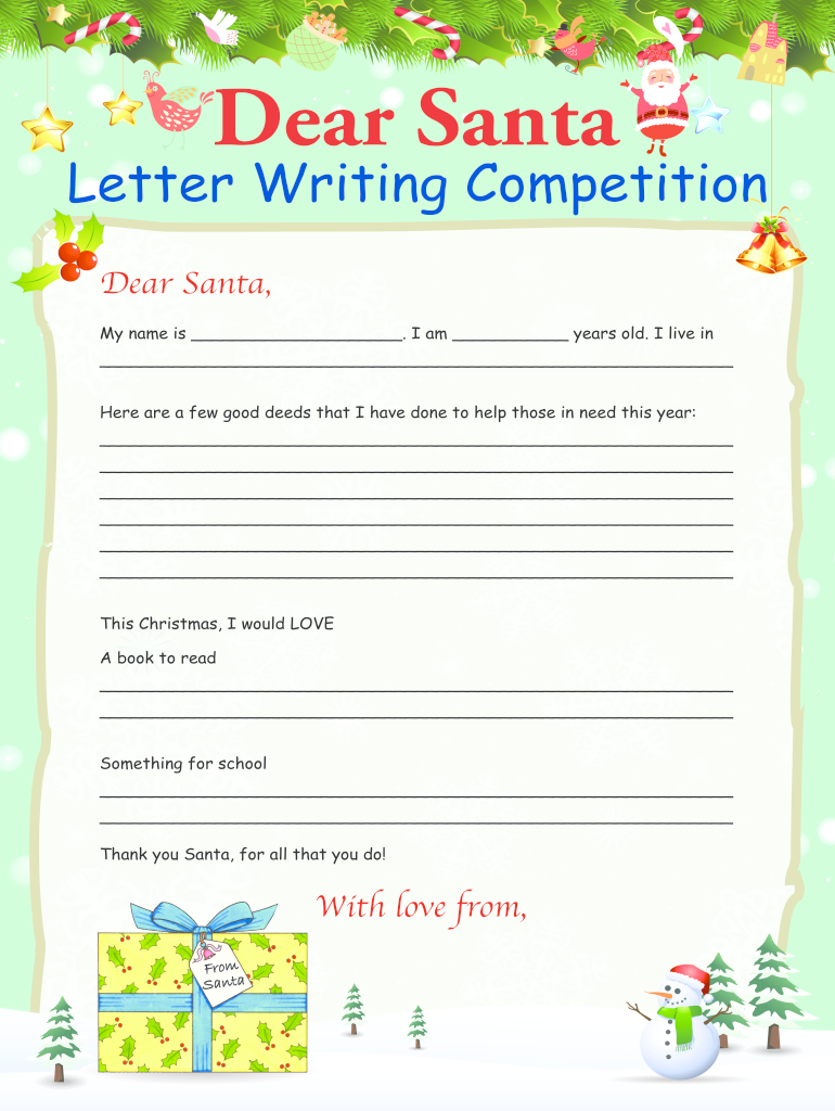 Letter Writing Competition  Form