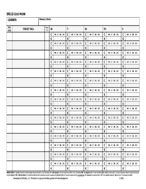 SKILLS COLD PROBE  Form