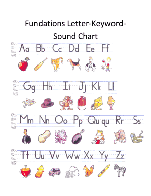 Fundations Letter Keyword Sound Chart  Form