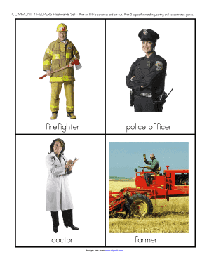 COMMUNITY HELPERS Flashcards Set  Form