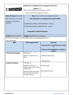 Grade R Worksheets PDF  Form