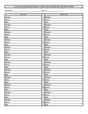  Bus Seating Chart Template 2014-2024