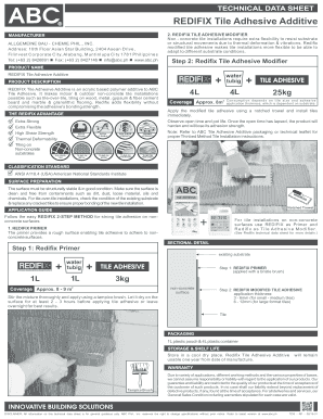 REDIFIX Tile Adhesive Additive  Form