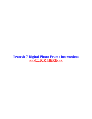 Trutech 7 Digital Photo Frame  Form