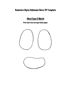 Beansters Bytes Halloween Dcor DIY Template  Form