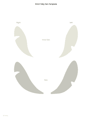 Stitch Felty Ears Template  Form