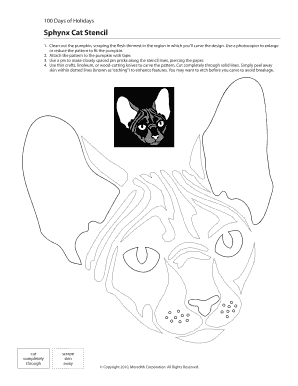 Sphynx Cat Stencil  Form