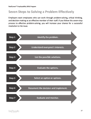 7 Steps of Problem Solving PDF  Form