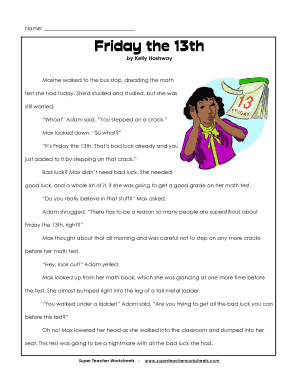 Friday the 13th Printables  Form