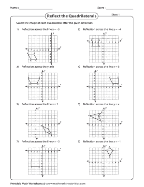 Reflect the Quadrilaterals Answer Key  Form