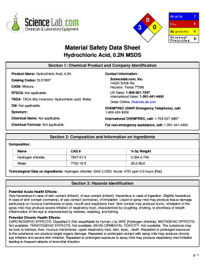 Hcl Sds  Form