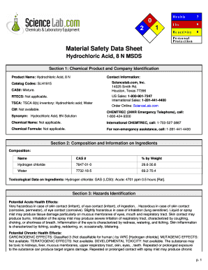 Sds Hcl  Form