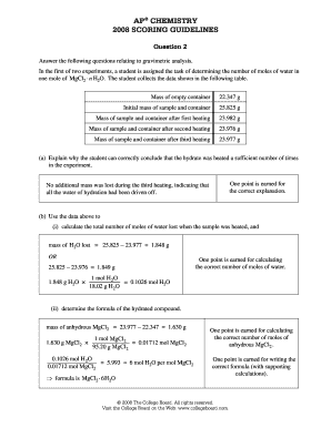 Gravimetric Analysis Questions and Answers PDF  Form