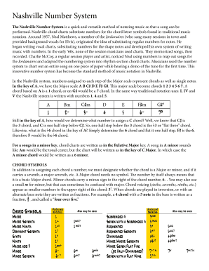 Nashville Number System Chart PDF  Form