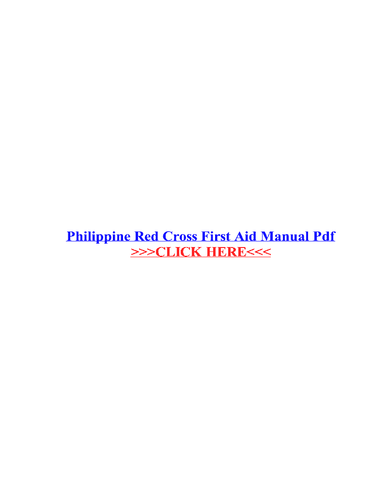 Philippine Red Cross First Aid Manual PDF  Form