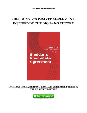 Sheldon&#039;s Roommate Agreement PDF Download  Form