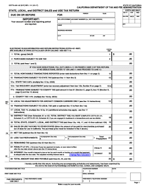 Cdtfa 401 A2 Form