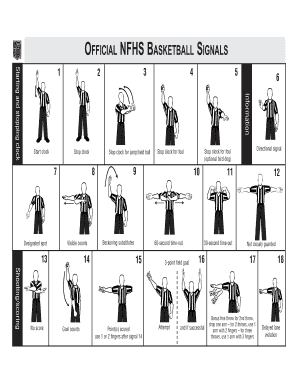OFFICIAL NFHS BASKETBALL SIGNALS  Form