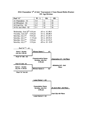 4 Team Round Robin  Form