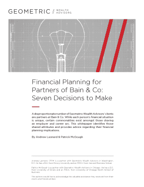 Partners of Bain &amp; Co  Form