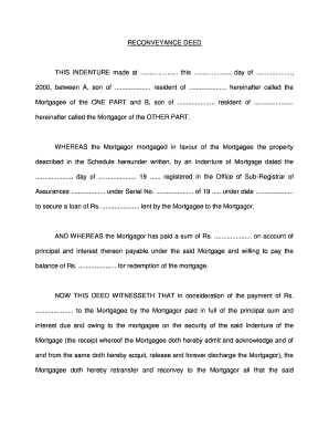 RECONVEYANCE DEED  Form