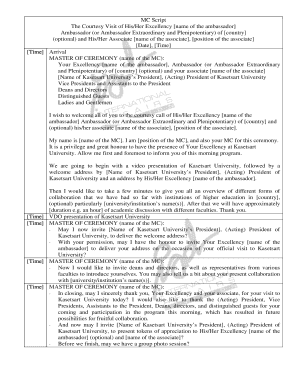 Mc Script  Form