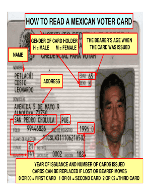 How to Read a Mexican ID Card  Form