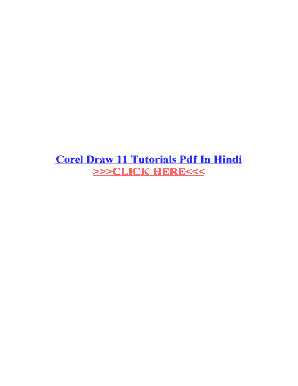 Corel Draw 11 Tutorials PDF in Hindi  Form