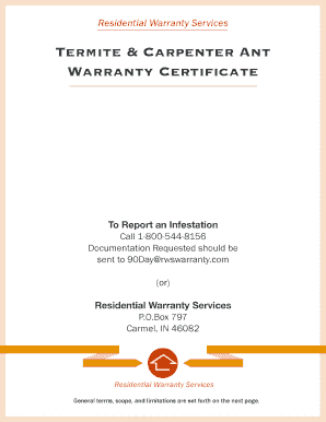 Termite Warranty Form