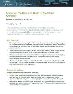 Analyzing the Role and Skills of the Cloud  Form