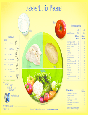 Diabetes Placemat PDF  Form