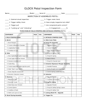 Glock Inspection Form