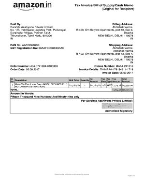 Mobile Cash Memo Format PDF