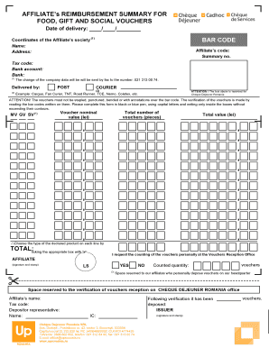 Borderou Up Romania  Form