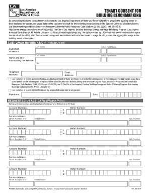 TENANT CONSENT for  Form