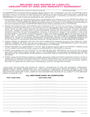 In CONSIDERATION of Being Permitted to Compete, Officiate, Observe, Work, or Participate in Any Way in the EVENTS or Being  Form