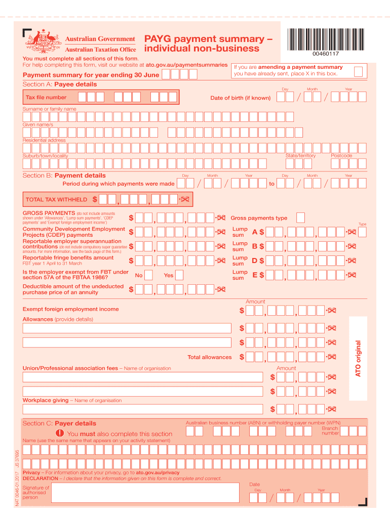  Printable Employer Payg Summary 2017-2024