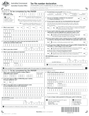 You Must Also Complete the Attached ATO Tax File Number Declaration Form and Return it to Super SA with Your Application