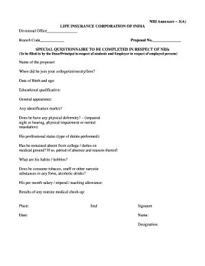 NRI Annexure 3A  Form