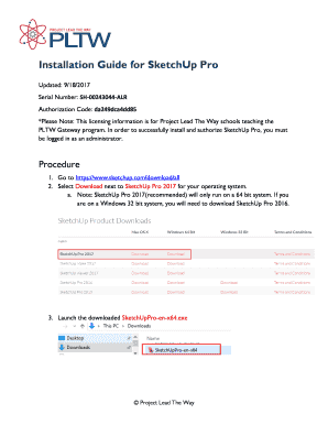 Sketchup Pro License Key  Form